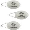 Fisura - Portamonete ovale in gomma "All you need" bianco. Portamonete retrò con catenella, mini portafoglio da tasca unisex, idea regalo originale. 3 pezzi.
