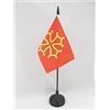 AZ FLAG Bandiera Da Tavolo Provincia Della Linguadoca 15X10Cm - Piccola Bandierina Province Du Languedoc Regno Di Francia 10 X 15 Cm