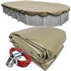 Pool Mate 311224-4-PM - Telo di copertura per piscina da 20 anni, ovale, 3,7 x 7,3 m, colore: Marrone chiaro