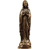 Fopytu Statua della Vergine Maria in Ottone, Statuetta in Metallo, Mini Scultura Cattolica della Madonna di Lourdes, Decorazione Religiosa Cristiana per Casa, L'Ufficio E Scrivania.