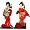 Siunwdiy 12inch Giapponese Kimono Doll, Bambola Tradizionale Giapponese, Geisha Figurine con Fan Regalo Ornamenti Arte, Artigianato, Collezionismo,#02,2pcs