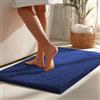 Floordirekt Tappetino da bagno NASA blu scuro, 60 x 90 cm, morbido e durevole, con bordi rinforzati, assorbe l'acqua e facile da pulire