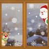 Desdira 147pcs Adesivi per Finestre di Natale con Babbo Natale, Alce e Fiocchi di Neve, Adesivi Statici Riutilizzabili Bifacciali in PVC per Finestre di Vetro, Decorazioni Natalizie (4 Fogli, 25 x 35 cm)