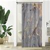 Xiaoterna Tenda da doccia in marmo moderno astratto grigio oro marmo tenda da bagno grigio oro schegge tessile impermeabile lavabile in lavatrice tessuto impermeabile 90 x 180 cm