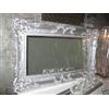 Artissimo Specchio da parete argento, stile barocco, sfarzoso, 96 x 57 cm, specchio da parrucchiere, specchio da bagno, corridoio, 3074