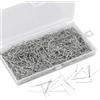 EUGENEKELLY 2000 spilli a testa con scatola portaoggetti, aghi a forma di T argentati, 13 mm, in acciaio inox, sottili spille dritte, robuste durevoli, per lavori di cucito