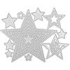 Hinleise - Fustelle a forma di stella stellata a cinque punte in metallo per goffratura fai da te per biglietti di carta artistica, album di ritagli, inviti