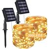 Flintronic Catena Luminosa Solare 32M 300LED - Luci Esterno con 8 Modalità, Impermeabili - Decorative per Giardino, Matrimonio, Balcone