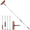 Jubor Lavavetri Telescopico, 2 in 1 Spazzola Lava Vetri con Manico 160cm, Kit di Pulizia Finestrini Dell'auto, Professionale Tergipavimento in Alluminio per Finestra, Vetro, Finestrini Dell'auto