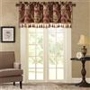 TOPLUXE Tenda per Finestre 137x46cm, Mantovana Damascata con Nappe, Tenda Corta per Camera da Letto Soggiorno Cucina, Decorazione Natalizia (Rosso)