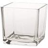 A e D Centrotavola Vaso vetro trasparente cubo Ampolla biscottiera per confettata caramellata porta confetti (14x14cm H14cm)