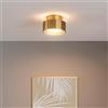 KOSILUM - Plafoniera spot oro IP20, 15 cm, luce bianca calda, illuminazione soggiorno, camera da letto, cucina, corridoio, 8 W, 1485 lm, LED integrato, IP20