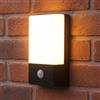 Festive Lights Luce da parete di sicurezza ricaricabile USB, 18,5 cm, con sensore di movimento e kit di montaggio, versatile da appendere, 60 SMD LED da campeggio, rilevatore di movimento (lampada