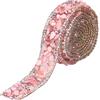 Tomotato Nastro Decorativo con Strass di Cristallo, 2cm x 2m, Adesivo a Caldo per Torte Nuziali, Compleanni, Artigianato, Feste e Progetti Fai da Te, Materiale Lucido con Colla Termica