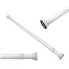 GLOBALCORPORATION Bastone a pressione Binario per tende doccia vasca Asta in alluminio bianco e argento da interno bastone per tendaggi tenda su misura moderni scorrimento movimento 125-220cmBIANCO