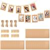 qhklew 30 Pezzi Cornice per Foto in Carta Kraft, Cornici di Carta Kraft con Clip in Legno e Corda da Appendere, 6 x 4 Inch Cornici Portafoto in Cartone per DIY Sospesa Decorazione, Marrone