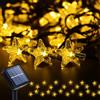 Qoosea Solare Luci Stringa Esterno, 19.7ft 40 LED Stella Catena Luminosa 8 Modalità Impermeabile, Solari Luci Fatate per Natale, Halloween, Matrimoni, Giardino, Feste, Decorazione, Bianco Caldo