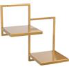 FRAMADO - Mensola a muro per piante Duo Ripiani 2 livelli - Oro - 39x21x40cm - Mensola a muro in metallo - Supporto decorativo - Accessori per interni per il soggiorno