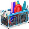 HEYOUTH Contenitore con Ruote per Giocattoli da Piscina - Organizzatore da Esterno con Cerniera per Tondini, Gonfiabili, Palle, Tavole da Surf e Accessori (160 * 82 * 98cm)