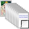 ROYUEXT Confezione da 10 cornici magnetiche A4, cornice autoadesiva con chiusura magnetica, portafogli informativi per cornici informative, formato DIN A4 32 x 23,5 cm con bordo argentato