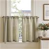TOPICK Tenda Cucina Tende Corte Piccole Brise Vento, Taupe 65x75 cm 2 Pannelli con Passante per Traversa Per Finestra, Armadio, Mobile Basso, Camera e Copertura Sotto Lavandino