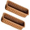 Cabilock 2 Pezzi Cesto Per Posate In Vimini Cestini Intrecciati Rettangolari Contenitori Porta Utensili In Rattan Intrecciato Organizzatore Per Posate Portaposate In Per