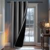 Deconovo Tenda Oscurante Termica Doppio Strato, Antivento, Pesante, Isolante per Freddo e Caldo, Adatta per Finestre e Porte, 140x240 CM, Grigio Scuro, 1 Pezzo - Certificata Oeko-Tex® Standard 100