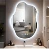 Worshow Specchio Bagno con Luce 70 x 50 cm, Specchio Bagno LED Forma Della Nuvola con Antifog, 3 Temperature di Colore, Impostazioni di Tempo, Funzione di Memoria, Sensore Tattile