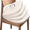 SDNAM Cuscini per Sedili in Pelle Set da 1/2/4 - Cuscini di Seduta Antiscivolo per Sedia da Cucina, Sala da Pranzo e Giardino 37x36/43x42 cm, Spessore 4 cm - Forma a Ferro di Cavallo(G7,4pcs 37x36x4cm)