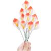 MLETULIPS Bouquet di fiori artificiali in ceramica, fatti a mano, bouquet di fiori artificiali, decorazioni floreali, regali creativi per composizioni floreali, decorazione per la casa (rosso, calle