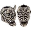 DICOSMETIC 2 pezzi Cranio Paracord Perline Ottone Coltello Cordino Perline Samurai EDC Perline Argento Antico Grande Foro Cranio Perline Per Coltelli Cordino Portachiavi Bracciale Foro: 5.5mm