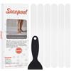Secopad - 24 adesivi antiscivolo per doccia e vasca da bagno; strisce adesive di sicurezza con raschietto di alta qualità (Bianco)