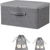 ZEKUN Scatola con Lucchetto 40*30*21cm Scatole Portaoggetti con Coperchio Scatola Richiudibile per Medicinali Medicinali Medica con Lucchetto a Combinazione per Riporre Vestiti e Oggetti(Senza Serratura)