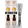 FEI FAN SET: 2x Diffusore Di Fragranza a Bastoncini, Disponibile In Diverse Profumazioni 125ml + Ricambio 10 Bastoncini Per Diffusori Neri (ARGAN DEL MAROCCO)