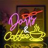 UExnkj-Y Insegna al Neon Dart Caffè,decorazione murale dart caffè neon sign lampada da parete al neon dimmerabile per la decorazione di feste, bar, aree di freccette