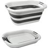 Magazzini GM MagazziniGM Linea Compact Salvaspazio: Secchio, Catino, Bacinella, Cesto Portabiancheria Pieghevole in Silicone e Plastica, Secchiello Multiuso per Casa, Campeggio(CATINO PIEGHEVOLE 40lt-61X46X28cm)