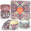 VICBAY Set Regalo Natale, Candele Profumate Set of 4, Confezione Regalo per Donna, Mamma, Sorelle, Fidanzate, Colleghe, Signore