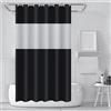 COSORO Tenda da doccia in PEVA, 180 x 180 cm, in plastica resistente, nera impiombata, resistente alla muffa, impermeabile, con 3 magneti, 12 ganci, per ambienti umidi, bagno, box doccia, vasca da bagno