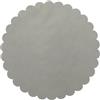 PuntoCasaStore 100 PZ Velo VELI di Fata Tulle Organza VELETTI BOMBONIERE DIAM.24 CM Tondo Smerlato Fai da Te Confetti Argento