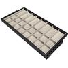 Emuca - Kit cassetto organizzatore e Telaio con Guide a Chiusura Morbida per Armadio, Regolabile, modulo 900mm, Nero e Grigio Pietra Testurizzato