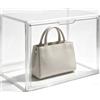 Ehuihuan Organizer per Borse in Plastica Trasparente per Armadio, 36x22x27 cm Scatole Portaoggetti Vetrina Espositiva, Contenitori Impilabili con Porta Magnetica per Libri Giocattoli Cosmetic Scarpe
