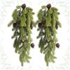 JINXIAN Rami di Pino Artificiale di Natale 2 Pezzi 74 cm Ramo di Abete in Plastica con Pigne Rami Pino Decorativi Natalizi per Giardino Decorazioni Fai da Te Decorazione per Esterni