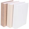 Ipetboom Scatola Portaoggetti per Libri Finti in Carta e Lino 3 Pezzi, Scatole Decorative per Riporre, Organizer a Forma di Libro per Ufficio e Casa, Decorazione Libreria Vintage
