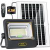 BOSITE 200W Faretto Led da Esterno Solare con Telecomando, 6500K Faro Led Esterno con Pannello solare,10000 mAh,IP67 Impermeabile,Luce Solare Led Esterno per Giardino Garage Parco