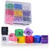 Aoonar Apore 450 pezzi per grucce in plastica, anelli di misura in chiffre, 9 misure (XXS - 4XL) con scatola (450 pezzi)