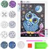 Xionghonglong Diamond Painting Immagini per ragazze regali 9 10 11 12 anni, 5D Diamond Painting Gufo Regali per bambini e ragazze, accessori per diamond painting Full Immagini per regali per bambini