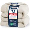 CozyLux Piumone Matrimoniale 240x260 cm per 4 Stagioni, Piumone Letto in Microfibra 300 g/m², Oeko-Tex 100, Trapunta Invernale con quattro occhielli, Lavabile in Lavatrice, 260x240, Beige