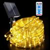 GHONLZIN Solare Luminosa Tubo, Luci a Corda Impermeabili 20 Metro 8 Modalità 200 LEDs Luci Catena Tubo Luminosi con Telecomando per Interno Esterno Giardino Casa Festa Matrimonio Natale Decorazione
