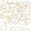 BENECREAT 80 Orecchini Placcati in Oro Genuino 24k Risultato Orecchini a Cerchio Placcati in Argento 925 8 Stili di Orecchini con Aperture per La Creazione di Gioielli, Artigianato Fai da Te