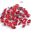 Brillabenny Mix 50 Pietre CASTONI Strass da Cucire Vetro CABOCHON Sew On Rhinestone Claw Decori Scarpe Abito Bijoux Accessori (Rosso)